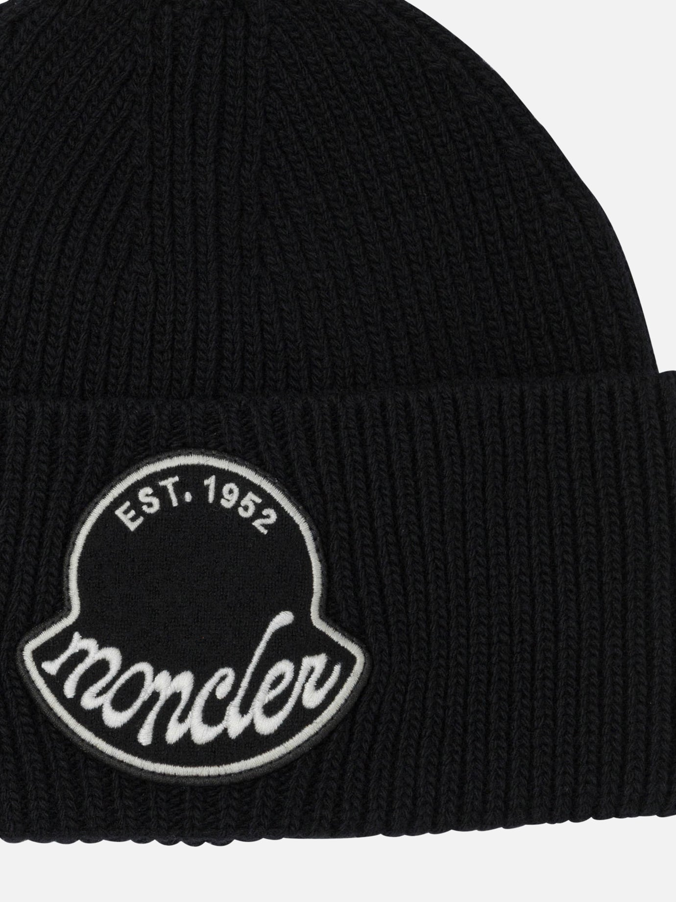 Beanies 100% virgin wool  Black - Moncler Men | PDP | VIETTI Online Store | thumbnail_3