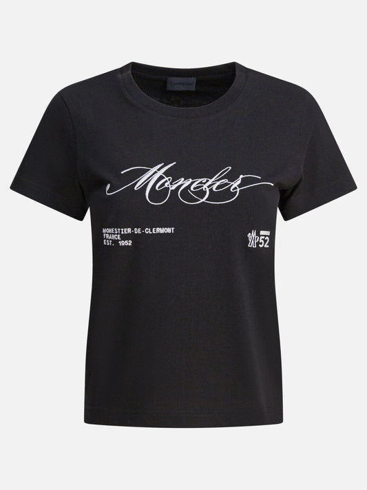Crewneck t-shirts Logo  Black - Moncler Women | PLP | VIETTI Online Store 
