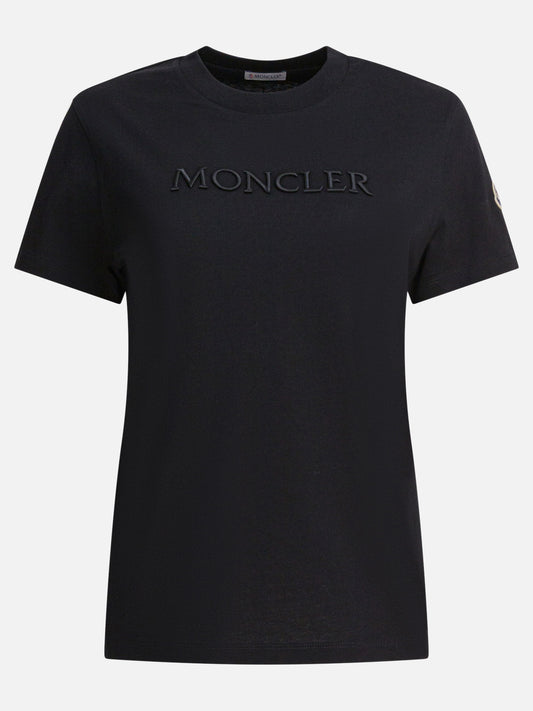 Crewneck t-shirts Logo  Black - Moncler Women | PLP | VIETTI Online Store 
