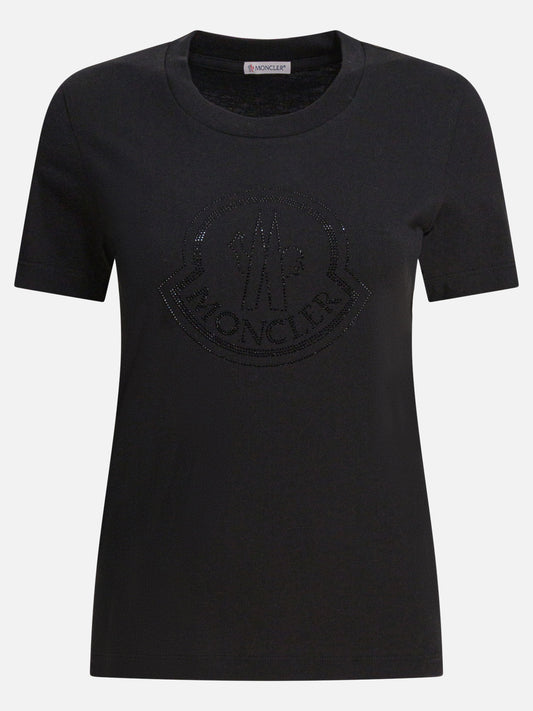 Crewneck t-shirts Logo  Black - Moncler Women | PLP | VIETTI Online Store 
