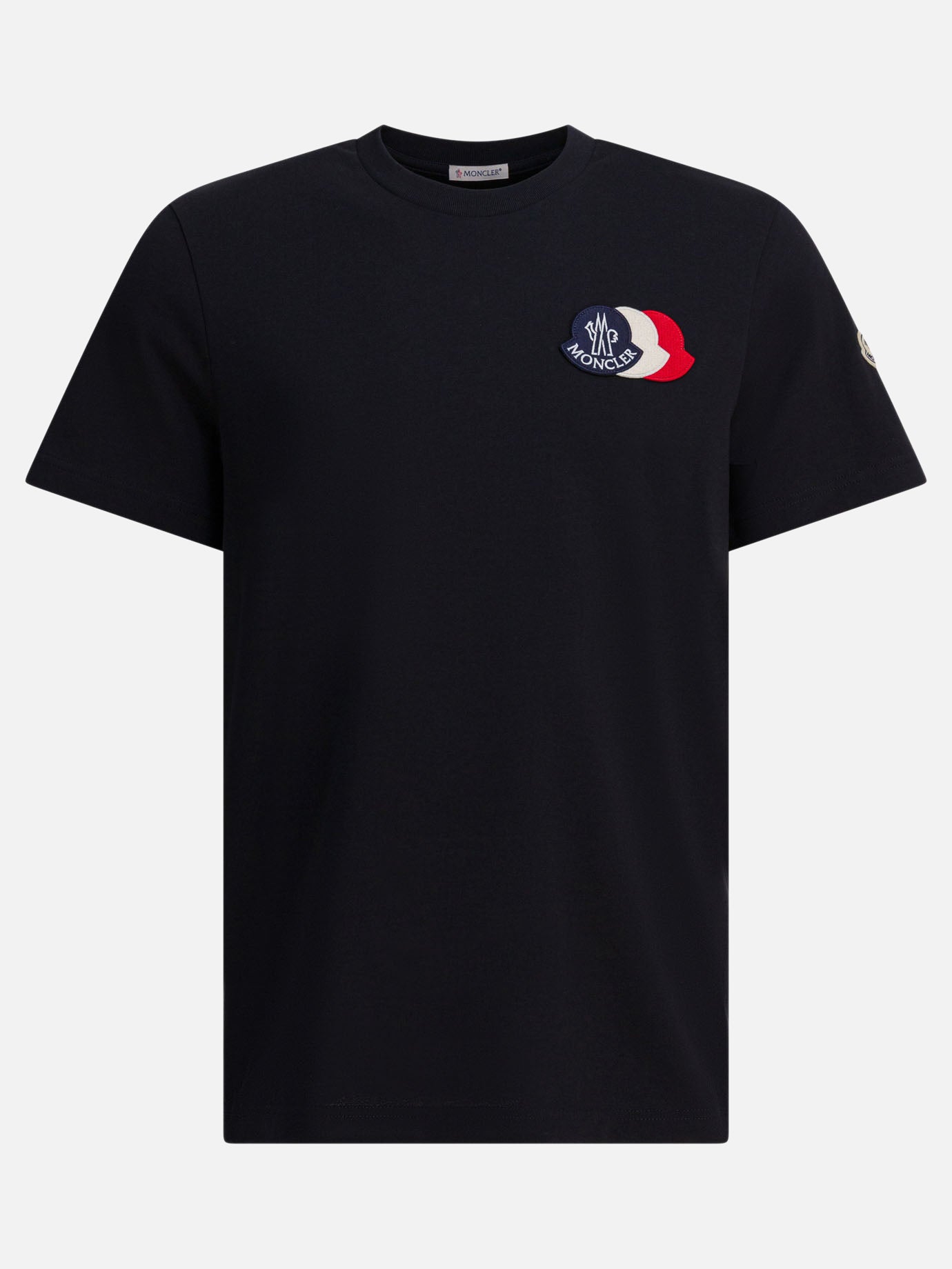 Crewneck t-shirts Logo  Black - Moncler Men | PDP | VIETTI Online Store | Zoom-Modal

