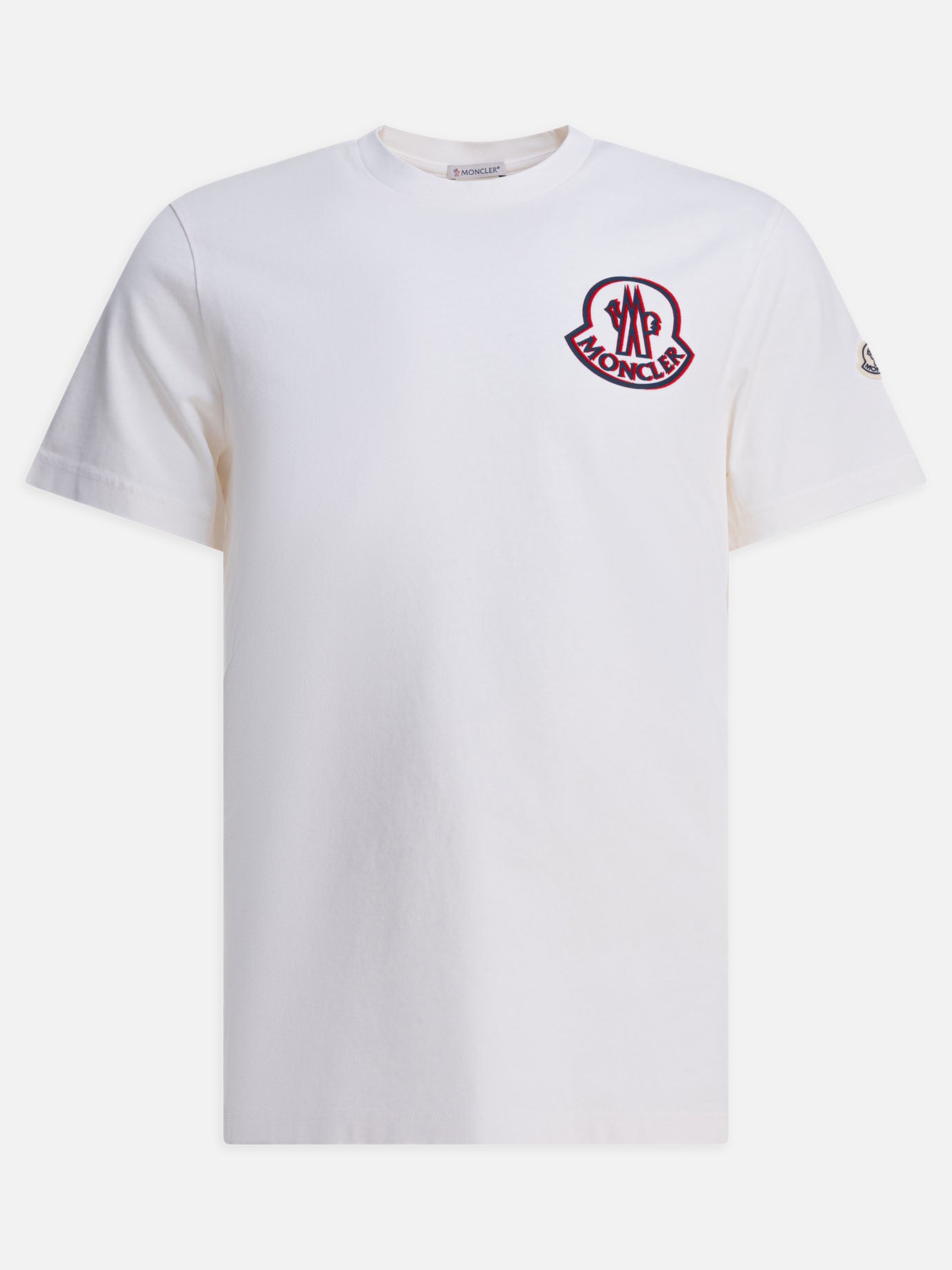 Crewneck t-shirts Logo  White - Moncler Men | PDP | VIETTI Online Store | thumbnail