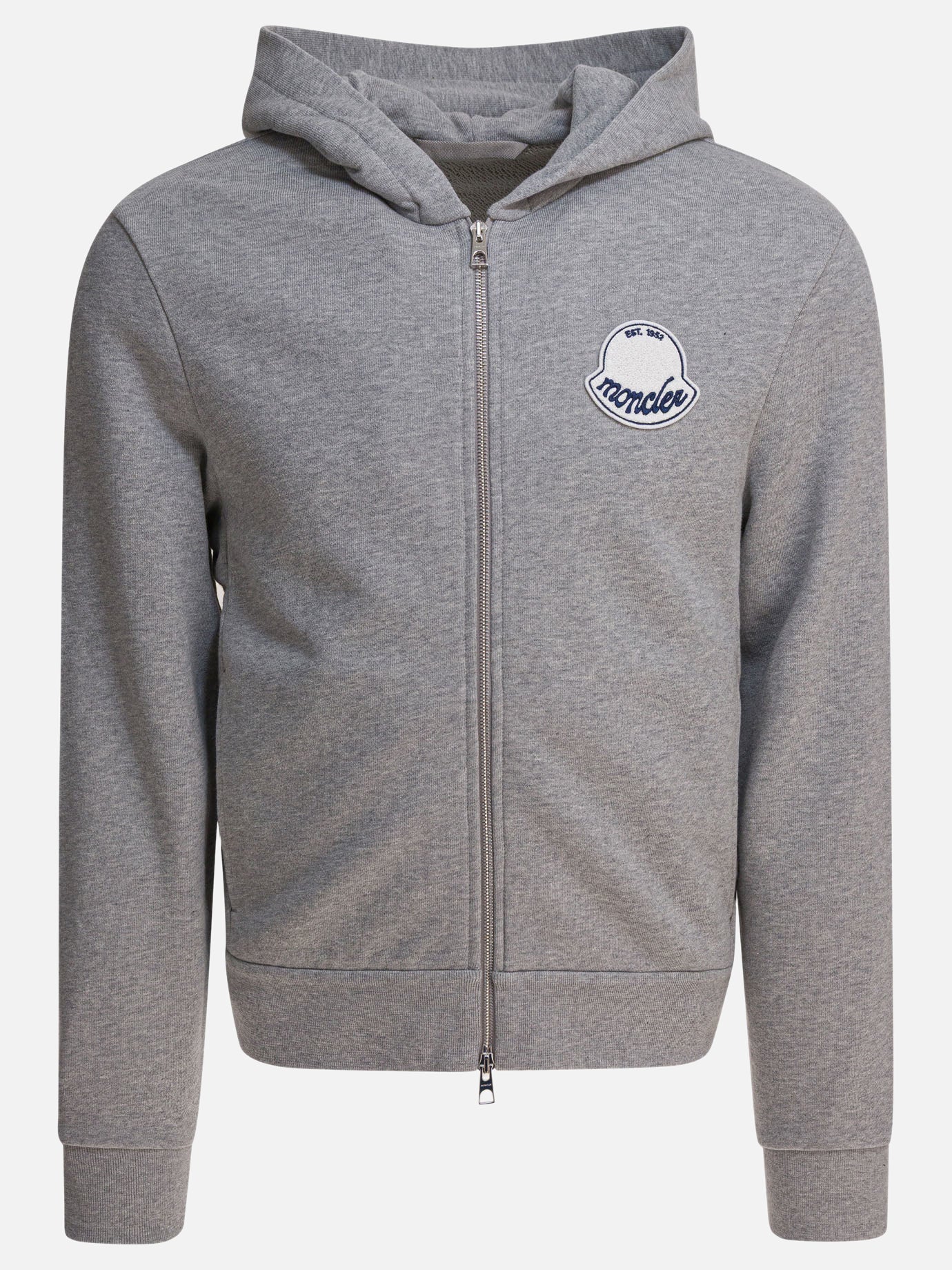 Full zip sweatshirts Logo  Grey - Moncler Men | PDP | VIETTI Online Store | thumbnail