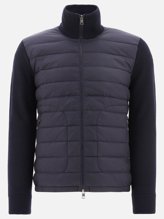 Down jackets Solid colour  Blue - Moncler Men | PLP | VIETTI Online Store 
