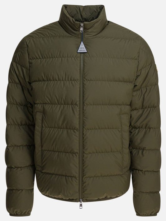 Down jackets Solid colour  Green - Moncler Men | PLP | VIETTI Online Store 
