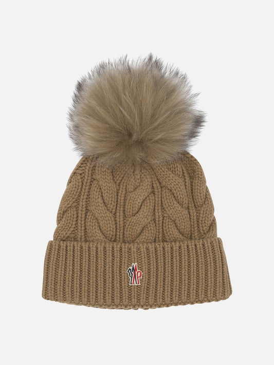 Beanies Logo  Beige - Moncler Grenoble Women | PDP | VIETTI Online Store 
