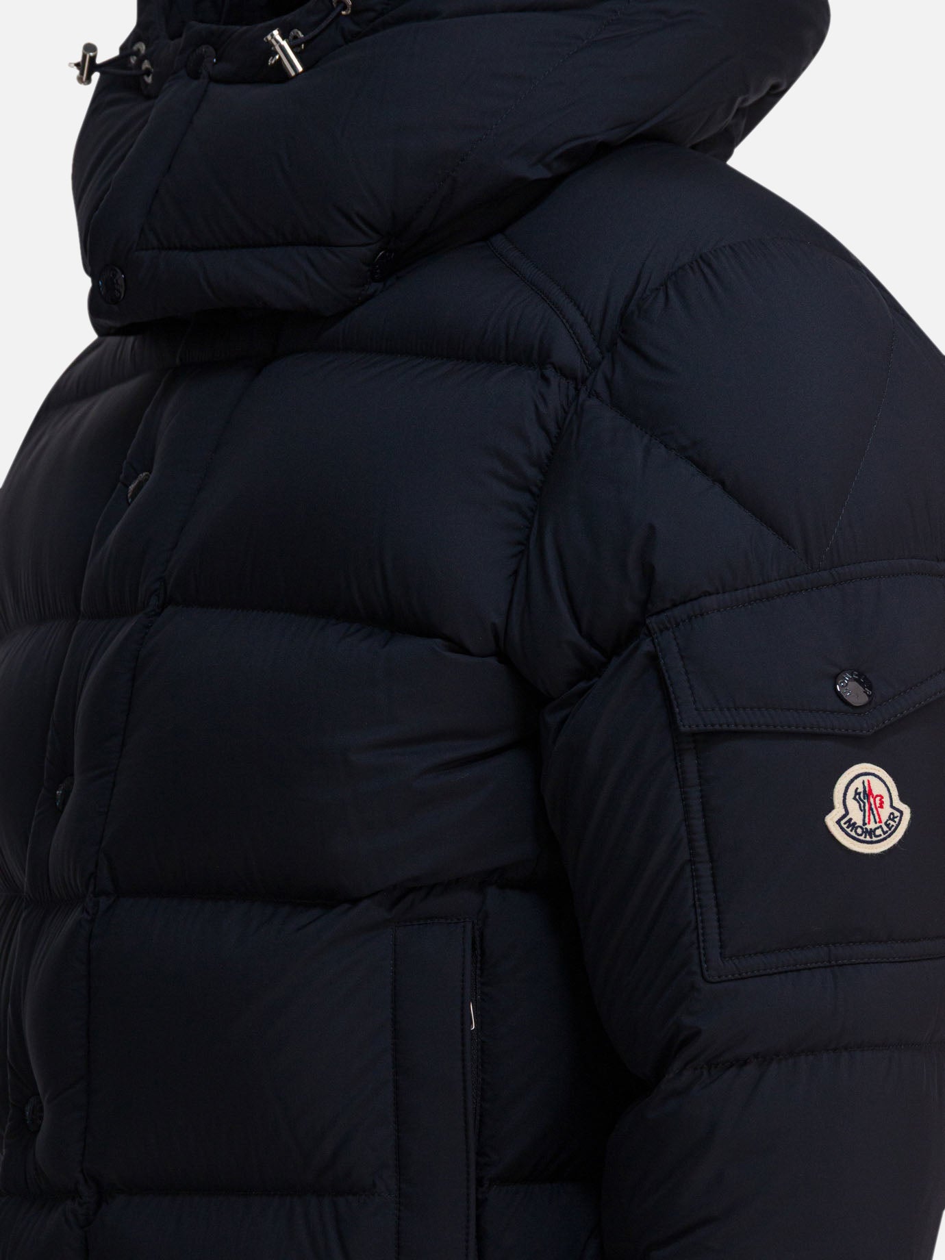 Down jackets Solid colour  Blue - Moncler Men | PDP | VIETTI Online Store | thumbnail_4