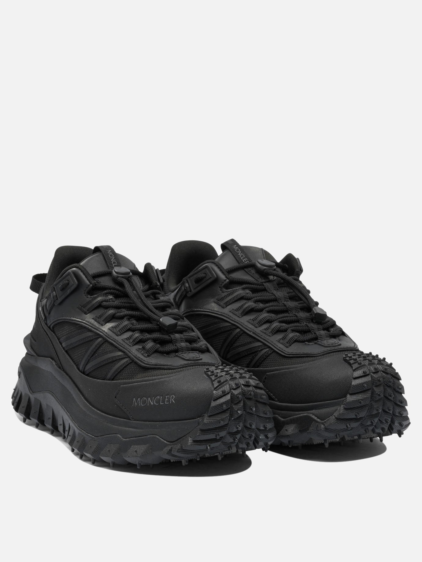 Low top sneakers 60% nylon 40% leather - 100% rubber  Black - Moncler Men | PDP | VIETTI Online Store | thumbnail_2