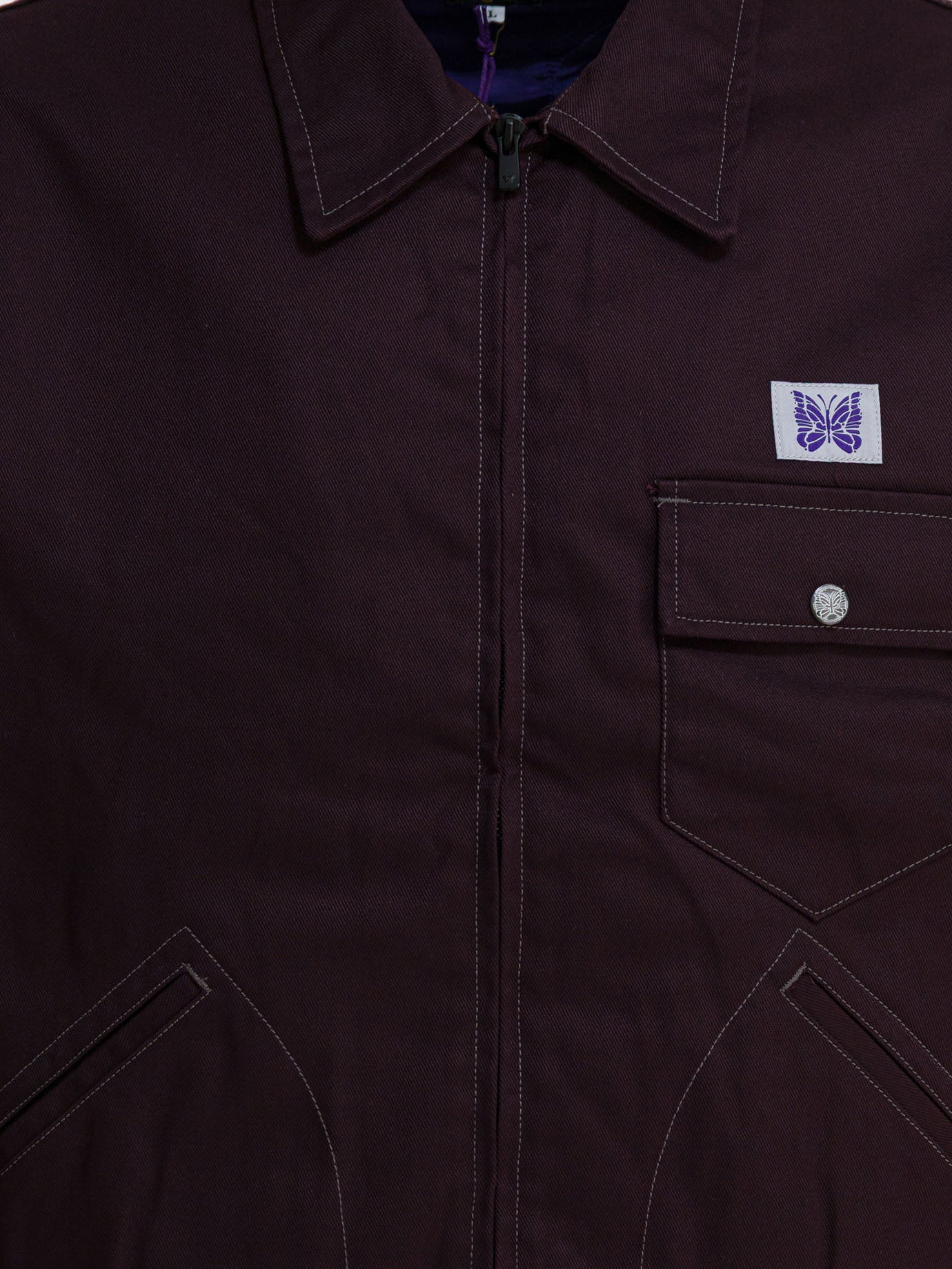 Quilted & Utility Jackets Logo  Bordeaux - Needles Men | PDP | VIETTI Online Store | thumbnail_3