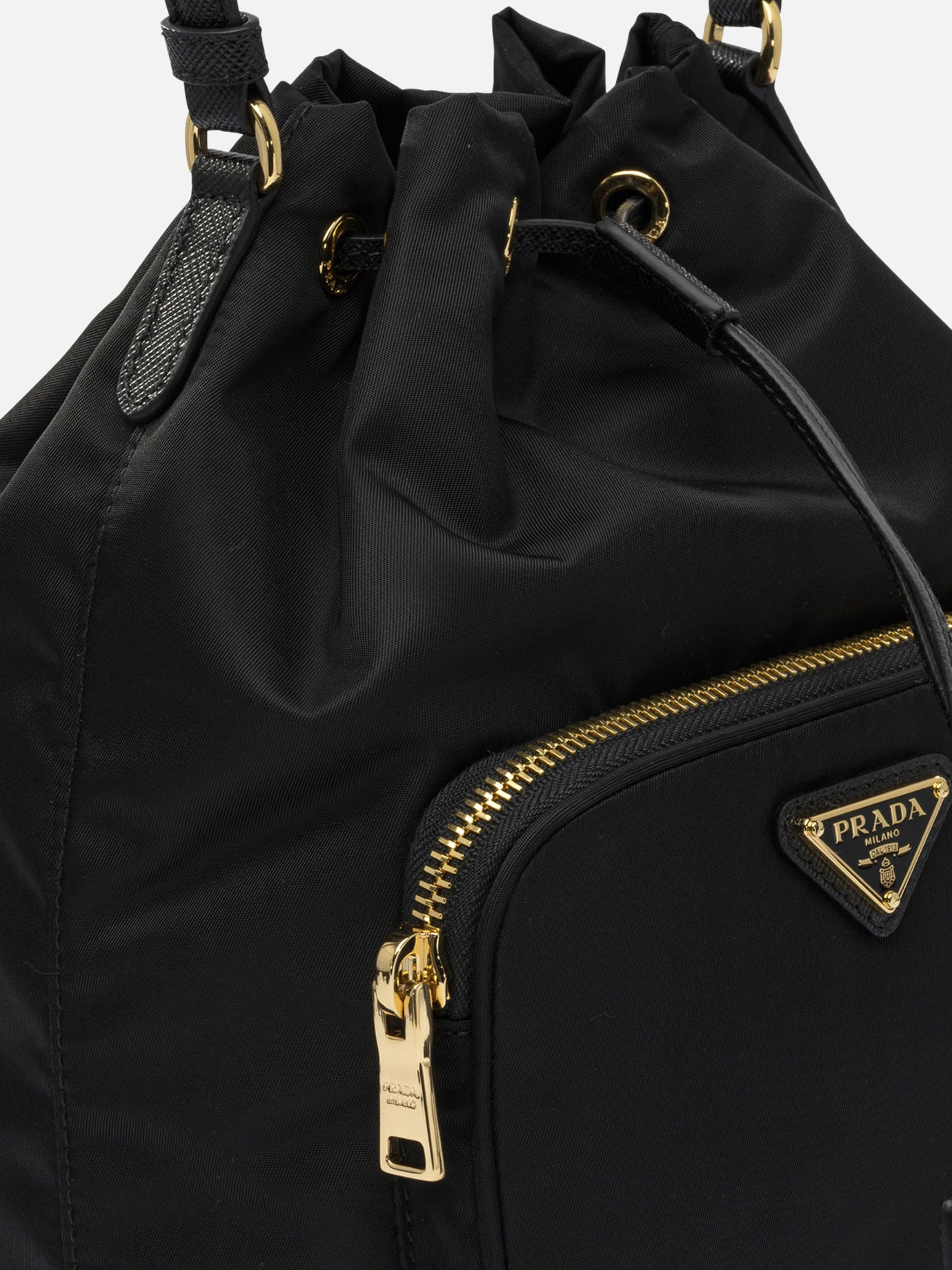 Prada &quot;Prada Duet&quot; Re-Nylon Bucket bag 22921220_UNI Black thumbnail_4