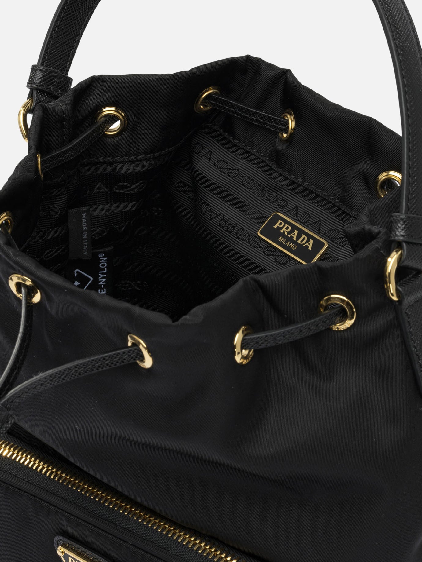 Prada &quot;Prada Duet&quot; Re-Nylon Bucket bag 22921220_UNI Black thumbnail_5