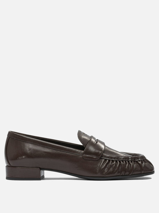Loafers 100% bufalo leather - 80% rubber 20% leather  Brown - Prada Women | PDP | VIETTI Online Store 

