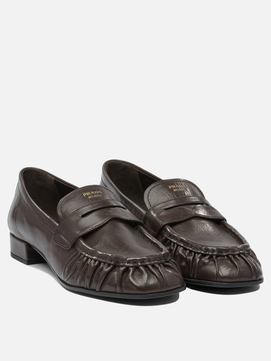 Loafers 100% bufalo leather - 80% rubber 20% leather  Brown - Prada Women | PDP | VIETTI Online Store | 2
