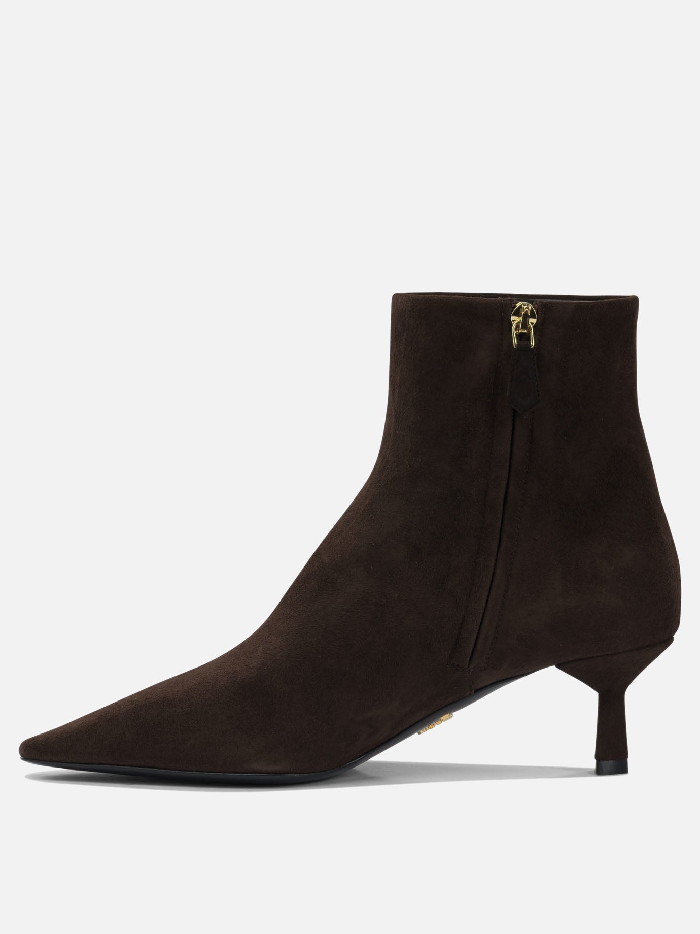 Zipped boots 100% suede - 100% leather  Brown - Prada Women | PDP | VIETTI Online Store | thumbnail_3