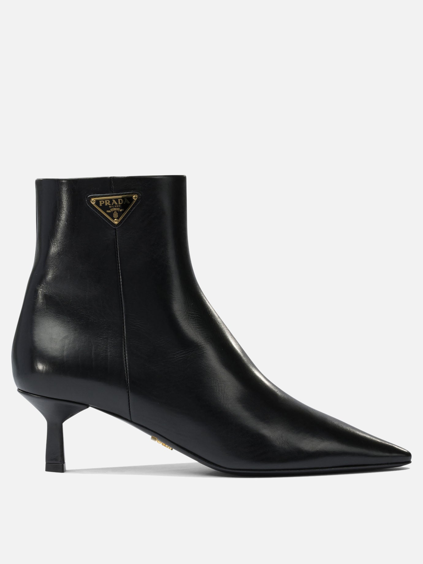 Zipped boots 100% calf leather - 100% leather  Black - Prada Women | PDP | VIETTI Online Store | thumbnail