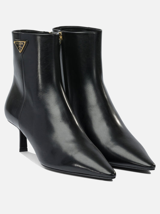 Zipped boots 100% calf leather - 100% leather  Black - Prada Women | PDP | VIETTI Online Store | 2
