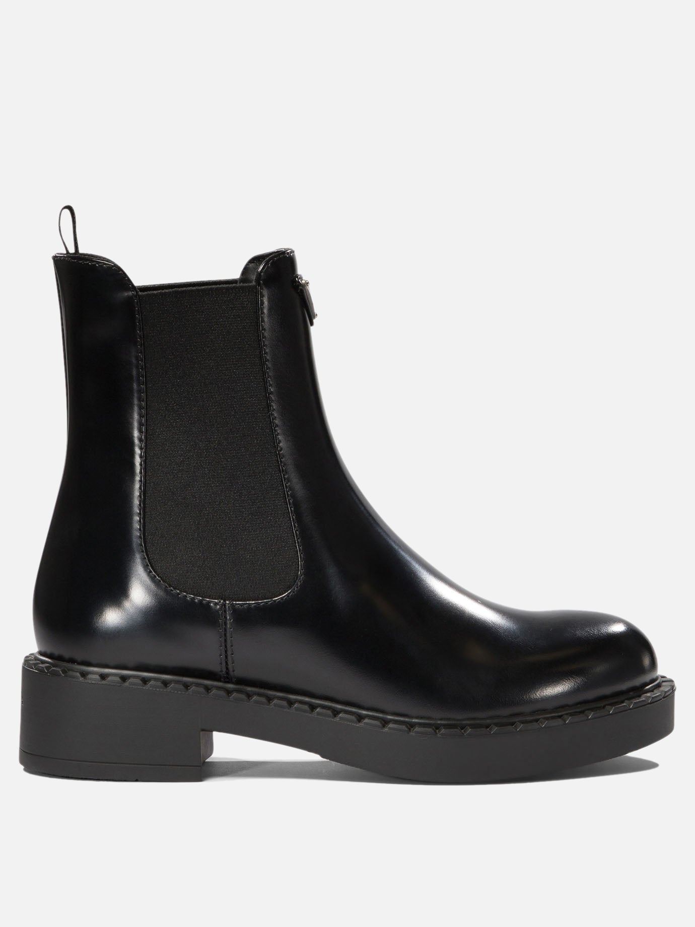 Chelsea boots 100% calf leather - 74% polyester 26% elastane  Black - Prada Women | PDP | VIETTI Online Store | Zoom-Modal
