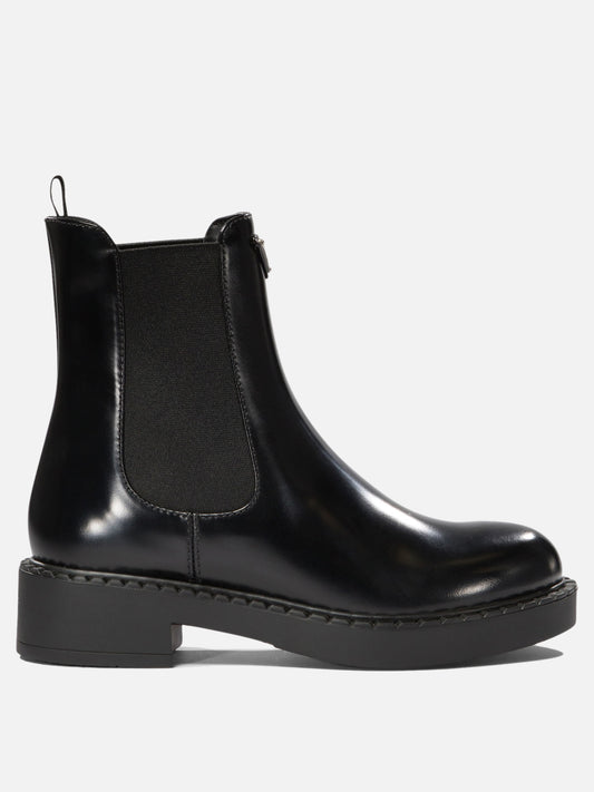 Chelsea boots 100% calf leather - 74% polyester 26% elastane  Black - Prada Women | PLP | VIETTI Online Store 
