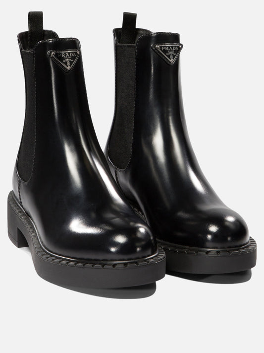 Chelsea boots 100% calf leather - 74% polyester 26% elastane  Black - Prada Women | PLP | VIETTI Online Store | 2
