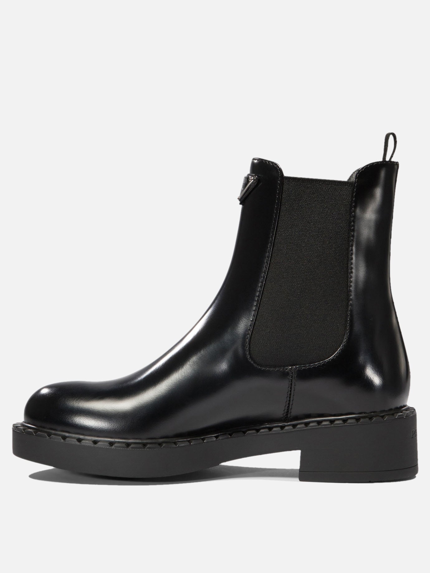 Chelsea boots 100% calf leather - 74% polyester 26% elastane  Black - Prada Women | PDP | VIETTI Online Store | thumbnail_3