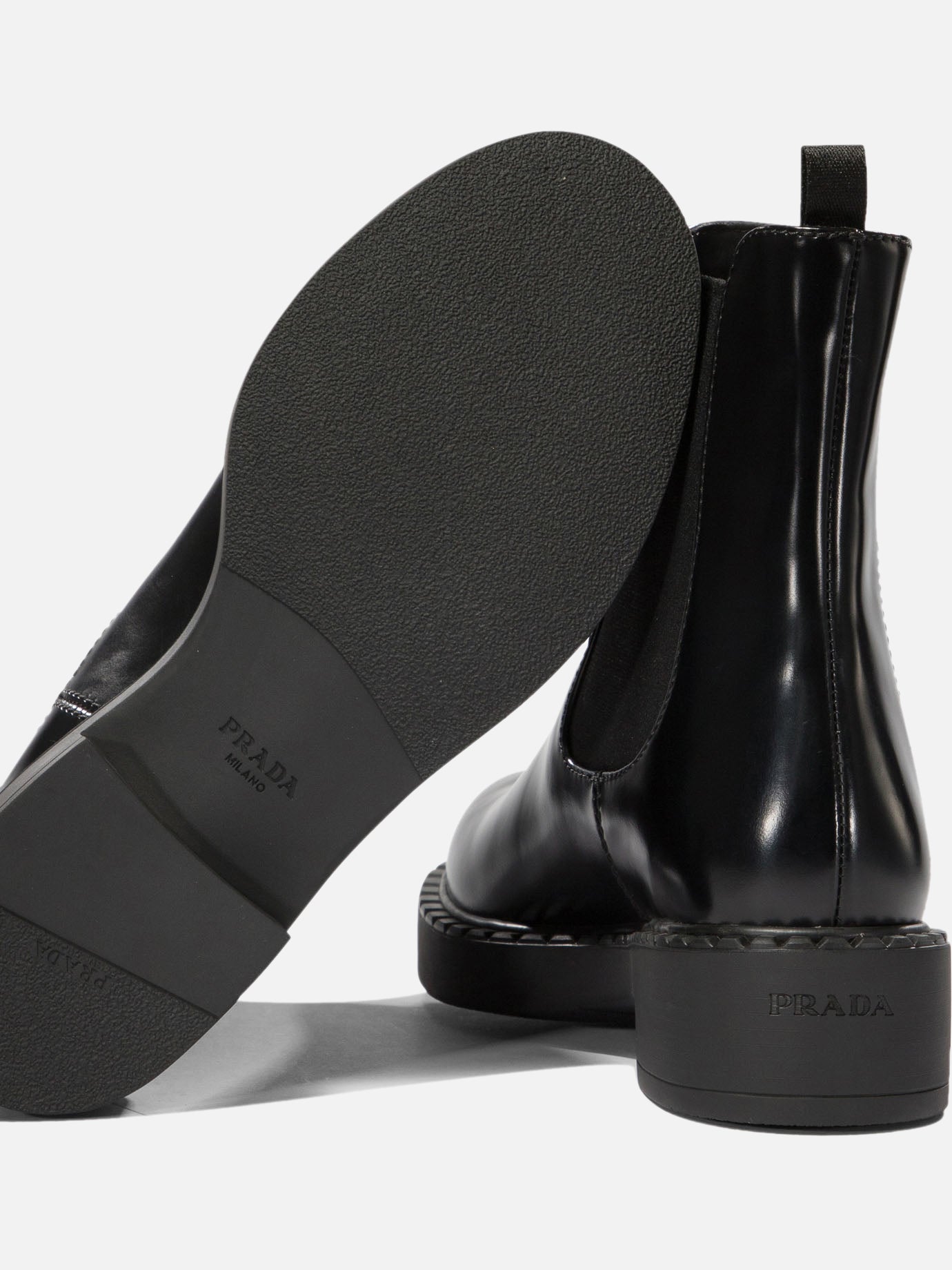 Chelsea boots 100% calf leather - 74% polyester 26% elastane  Black - Prada Women | PDP | VIETTI Online Store | Zoom-Modal_5
