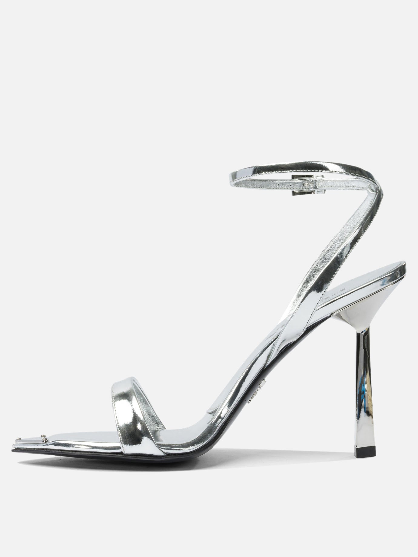 Heeled sandals 100% calf leather - 100% leather  Silver - Prada Women | PDP | VIETTI Online Store | thumbnail_3