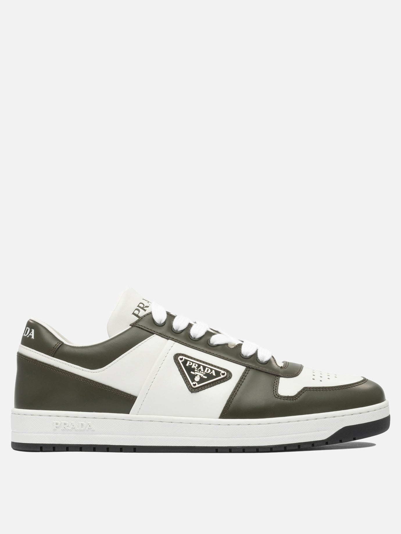 Low top sneakers 100% calf leather - 100% rubber  White - Prada Men | PDP | VIETTI Online Store | Zoom-Modal
