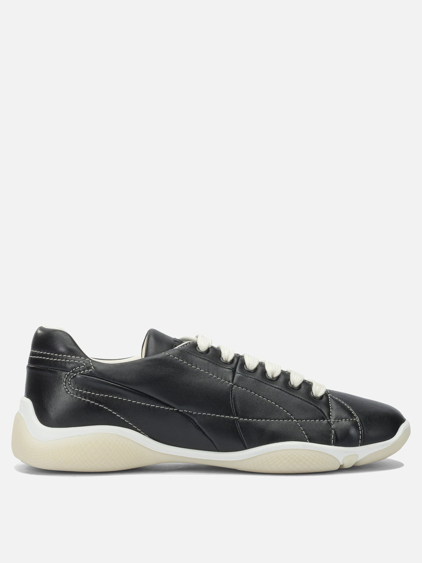 Low top sneakers 100% lamb leather - 100% rubber  Black - Prada Men | PDP | VIETTI Online Store | thumbnail_5