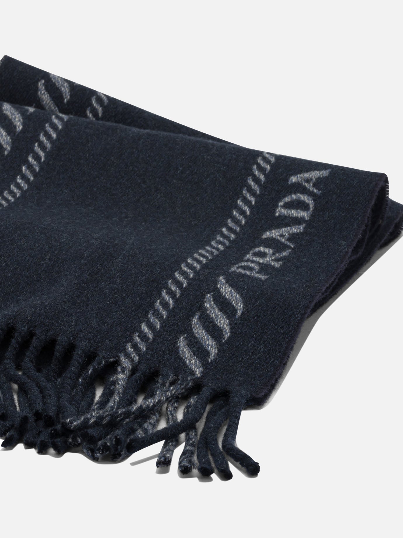 Fringed scarves 2FS114  Blue - Prada Men | PDP | VIETTI Online Store | thumbnail_2