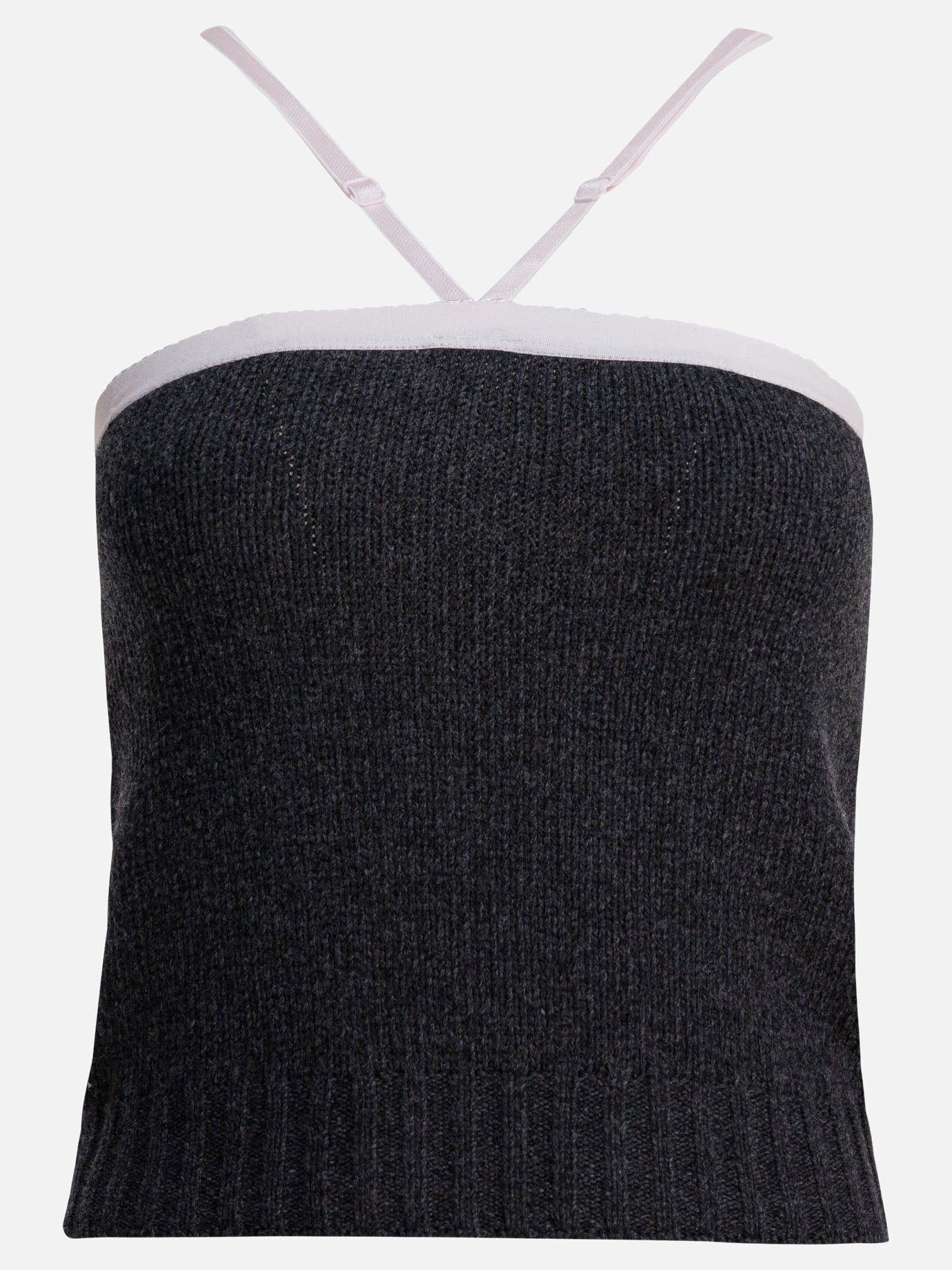 Crop tops Solid colour  Grey - Prada Women | PDP | VIETTI Online Store | thumbnail