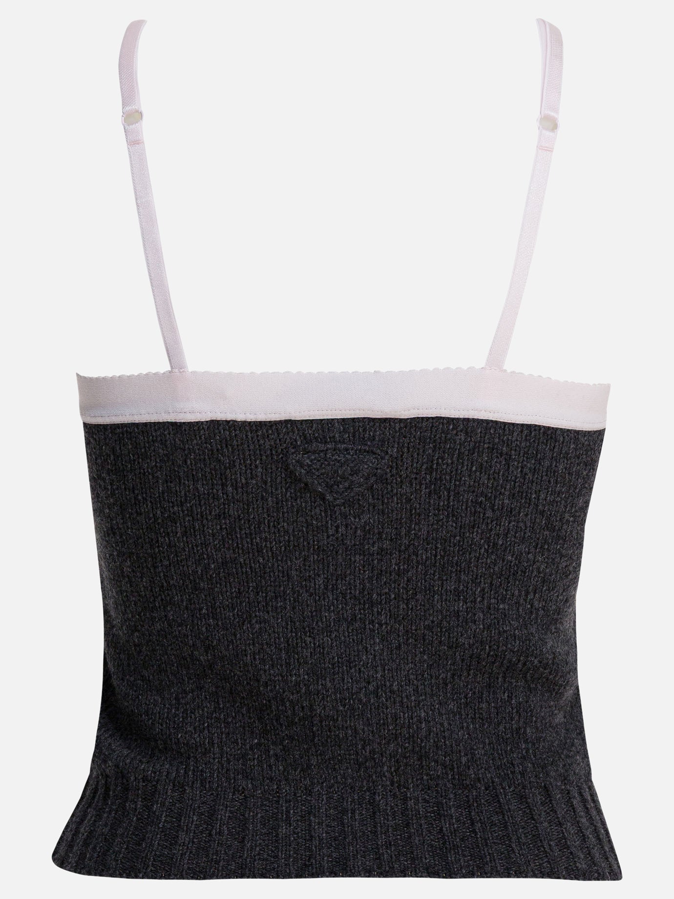 Crop tops Solid colour  Grey - Prada Women | PDP | VIETTI Online Store | thumbnail_2