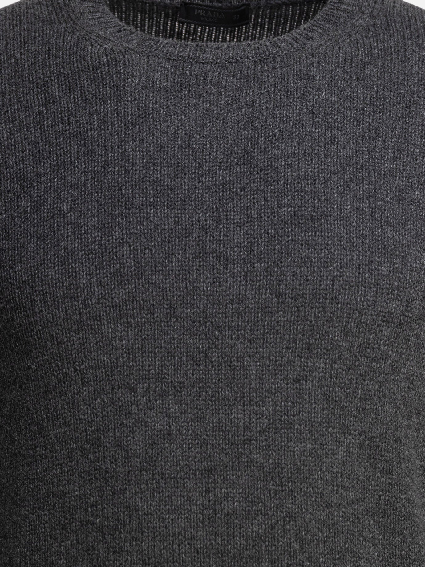 Crewneck sweaters Solid colour  Grey - Prada Men | PDP | VIETTI Online Store | thumbnail_3