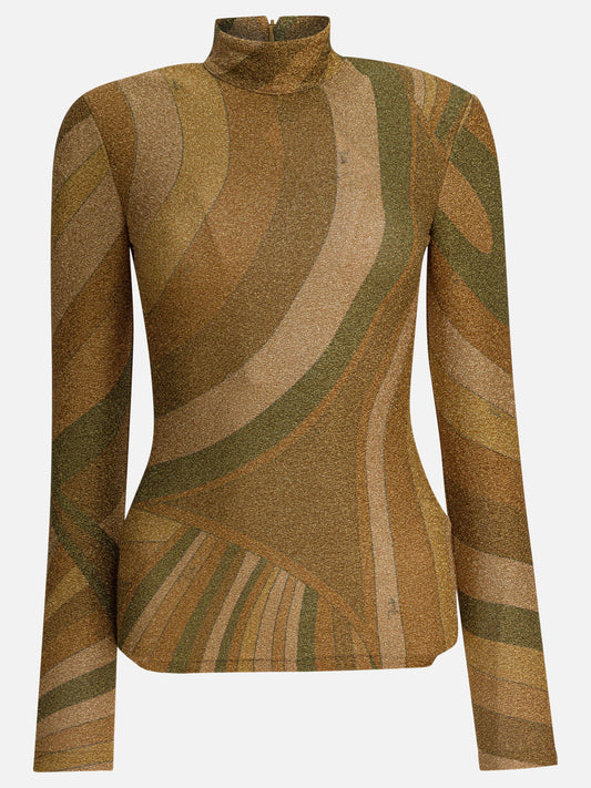 Mock neck t-shirts Graphics  Gold - Pucci Women | PDP | VIETTI Online Store 
