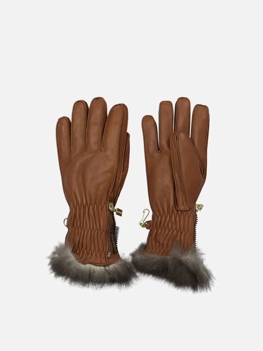 Sport gloves 100% leather  Brown - Restelli Women | PLP | VIETTI Online Store 

