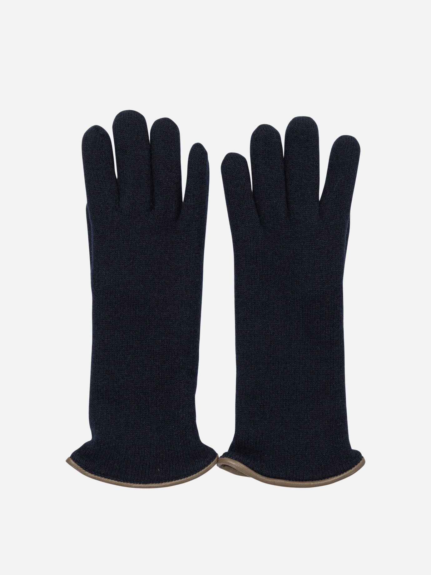Casual gloves 100% cashmere  Blue - Restelli Women | PDP | VIETTI Online Store | thumbnail