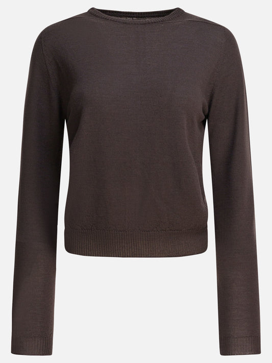 Crewneck sweaters Solid colour  Brown - Rick Owens Women | PDP | VIETTI Online Store 
