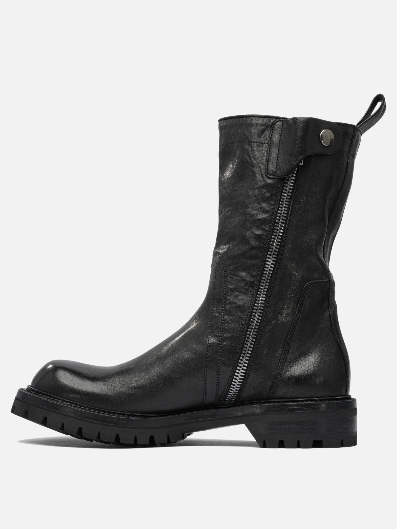 Zipped boots 100% leather - 100% rubber  Black - Rick Owens Men | PDP | VIETTI Online Store | Zoom-Modal_3
