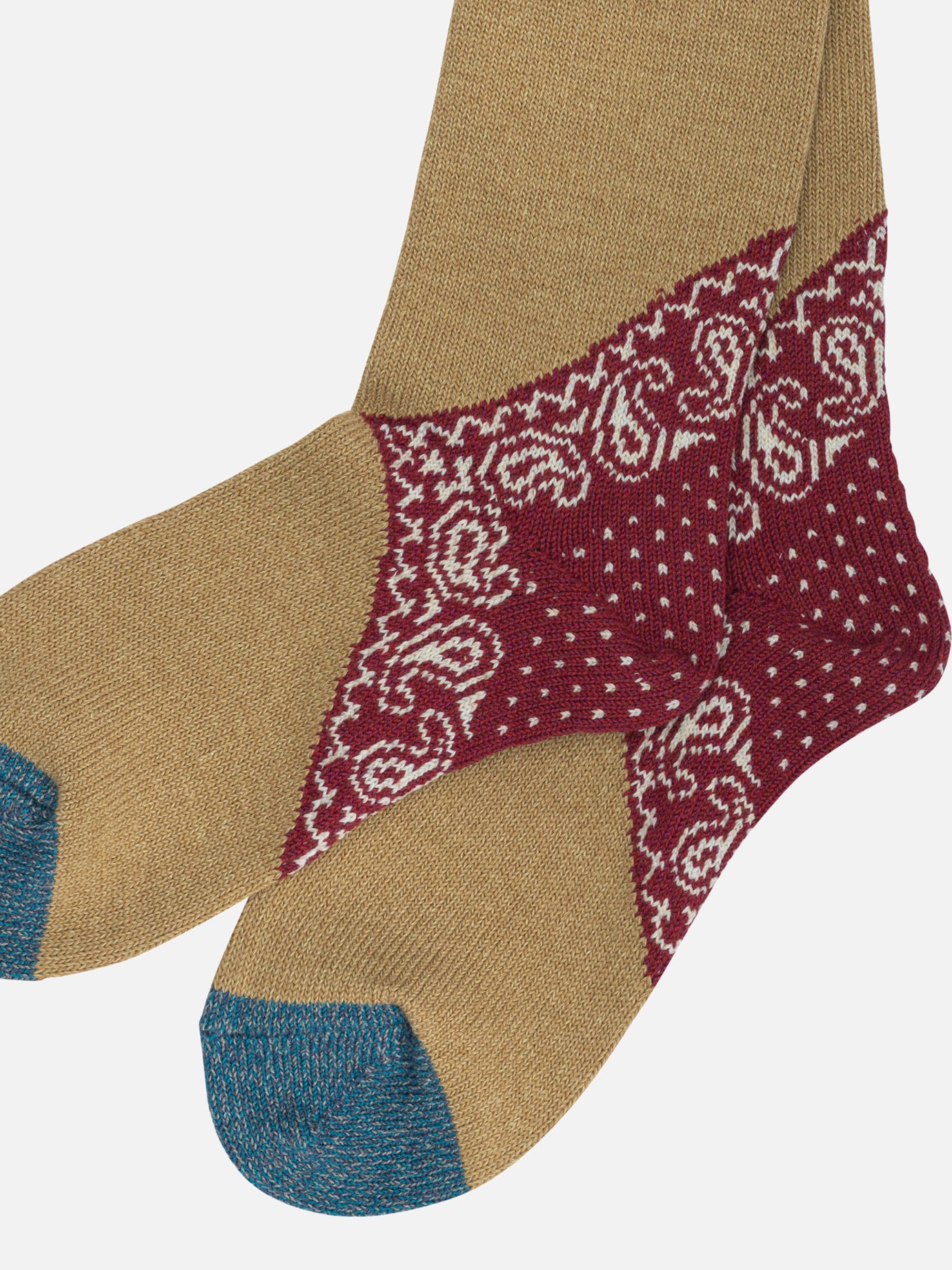Classic socks 70% cotton 30% acrylic  Beige - KAPITAL Men | PDP | VIETTI Online Store | Zoom-Modal_2
