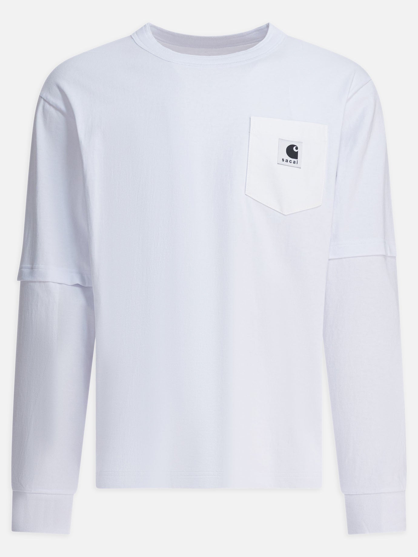 Crewneck t-shirts Logo  White - Sacai Men | PDP | VIETTI Online Store | Zoom-Modal
