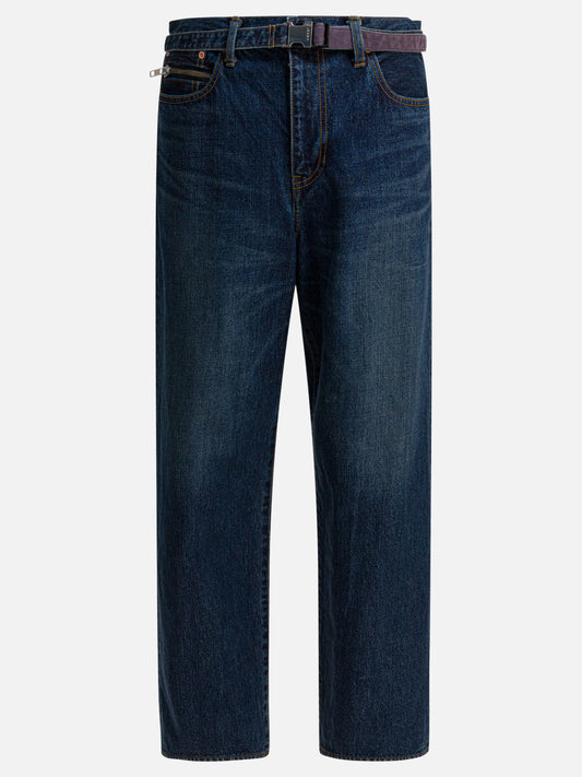 Wide-leg jeans Denim  Blue - Sacai Men | PDP | VIETTI Online Store 
