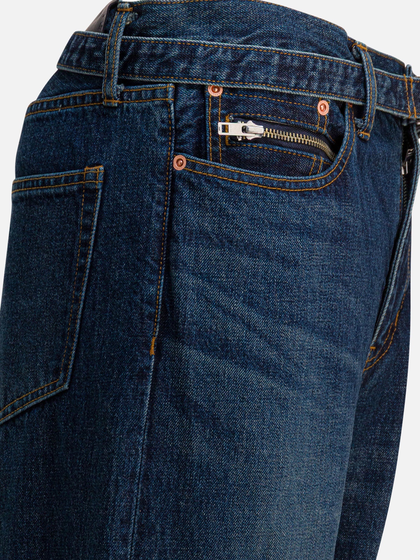 Wide-leg jeans Denim  Blue - Sacai Men | PDP | VIETTI Online Store | thumbnail_4