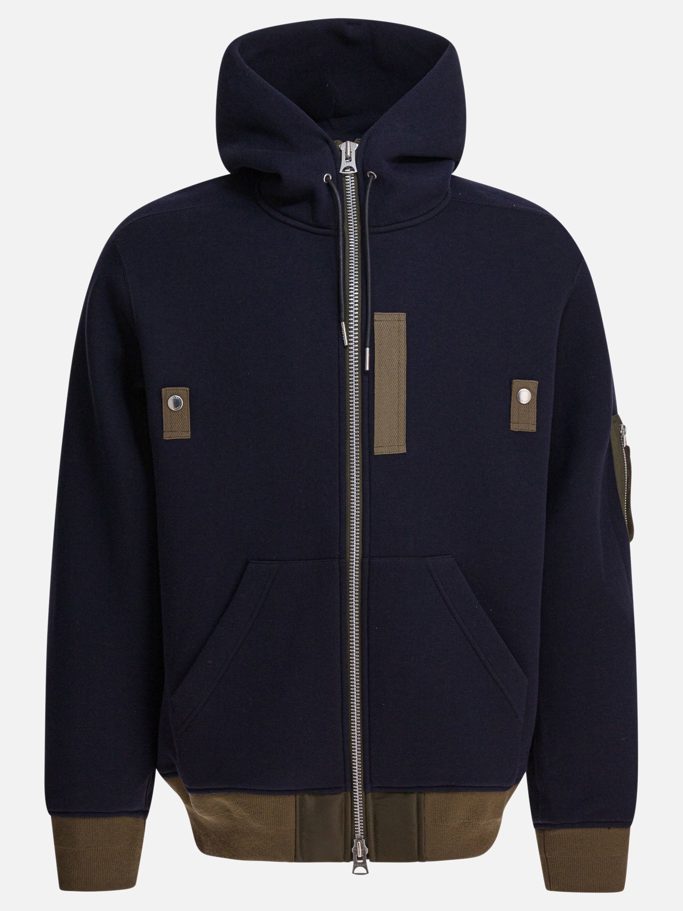 Full zip sweatshirts Solid colour  Blue - Sacai Men | PDP | VIETTI Online Store | thumbnail