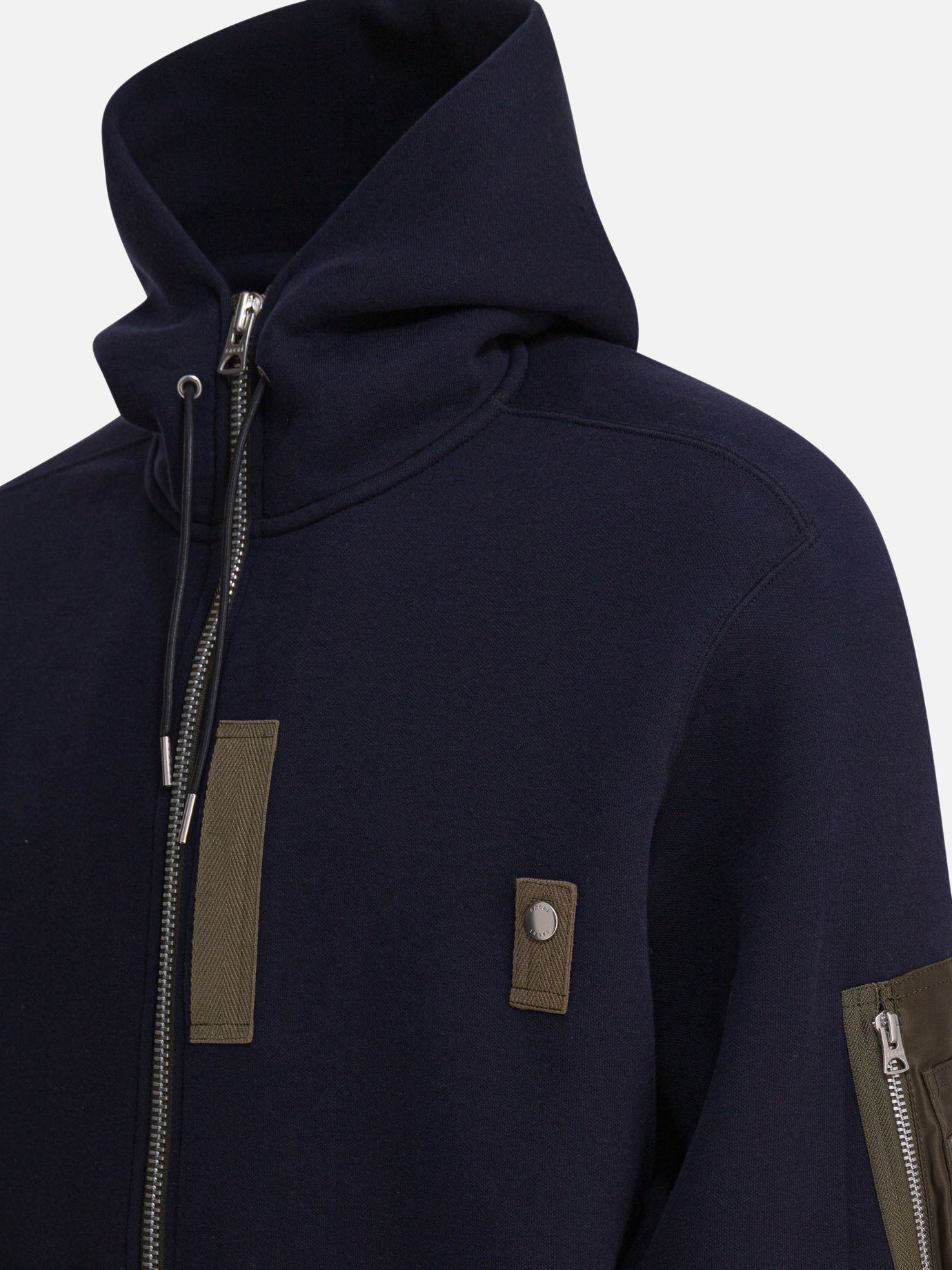 Full zip sweatshirts Solid colour  Blue - Sacai Men | PDP | VIETTI Online Store | thumbnail_4