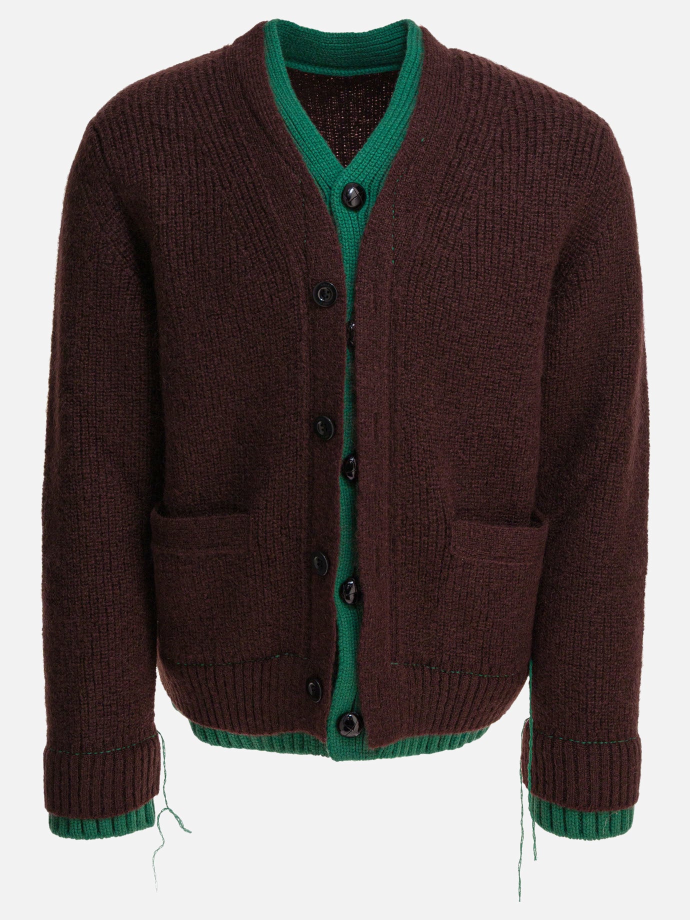 Cardigans Solid colour  Brown - Sacai Men | PDP | VIETTI Online Store | thumbnail