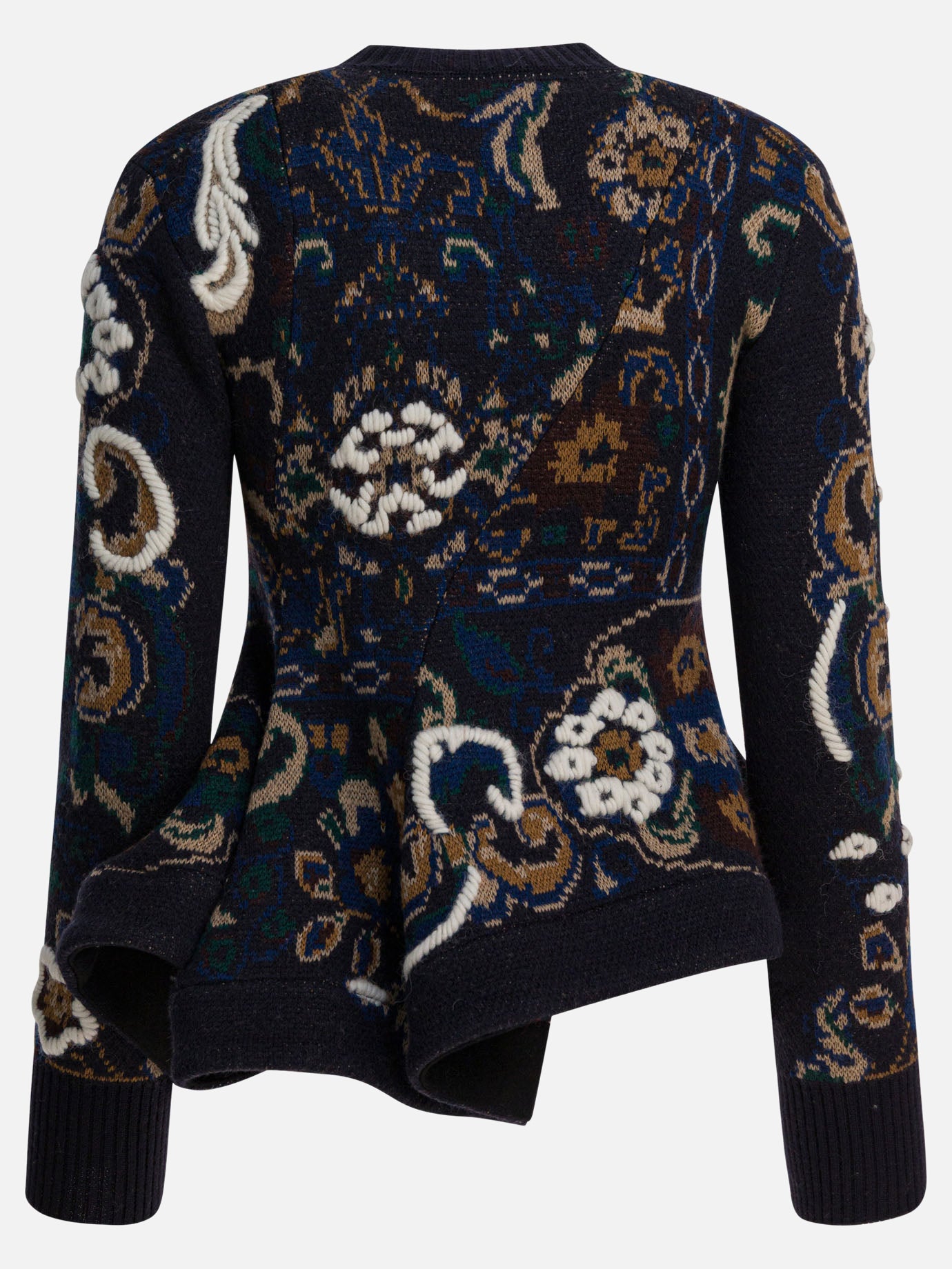 Crewneck sweaters Floral  Blue - Sacai Women | PDP | VIETTI Online Store | thumbnail_2