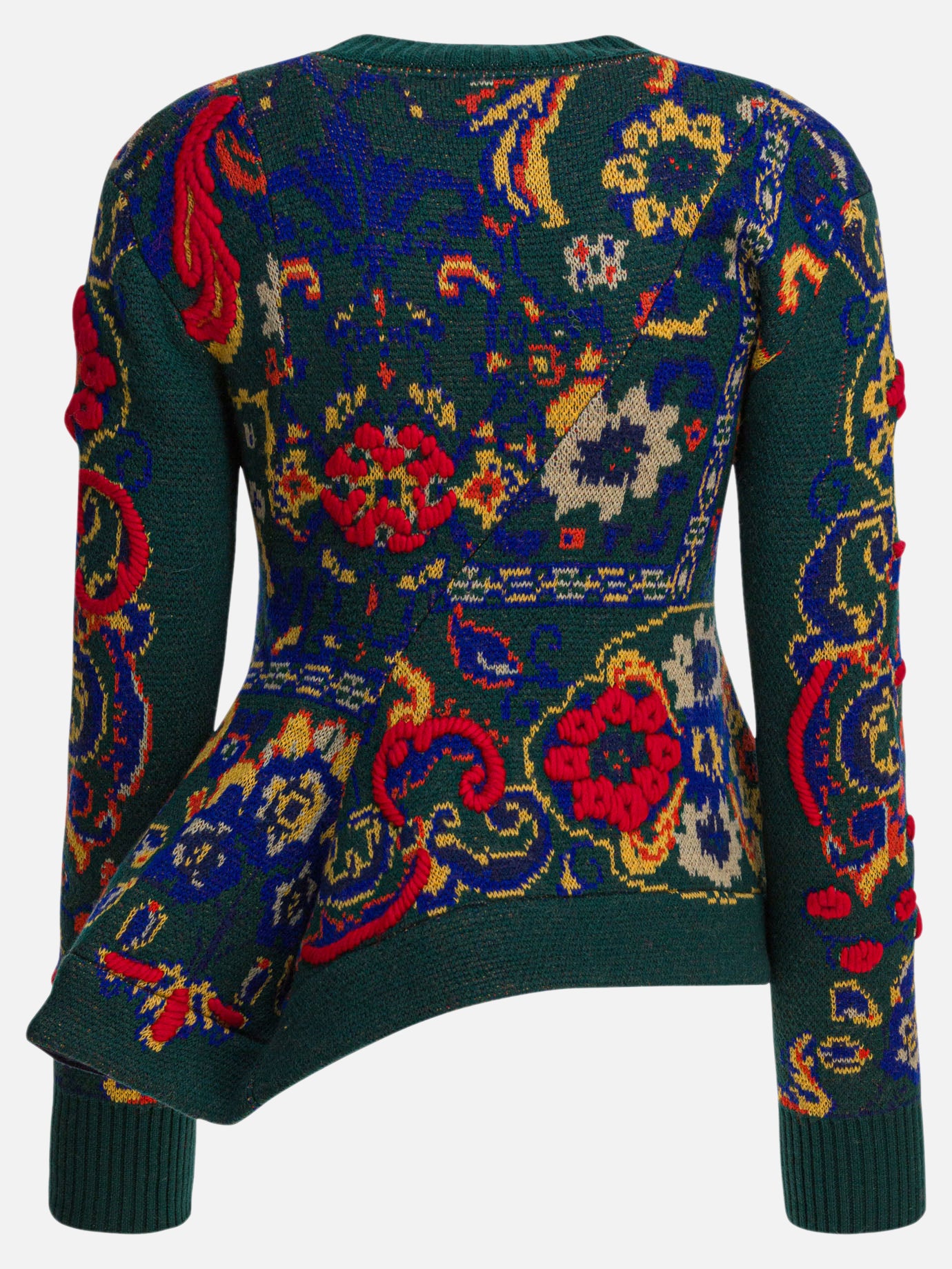 Crewneck sweaters Floral  Green - Sacai Women | PDP | VIETTI Online Store | thumbnail_2
