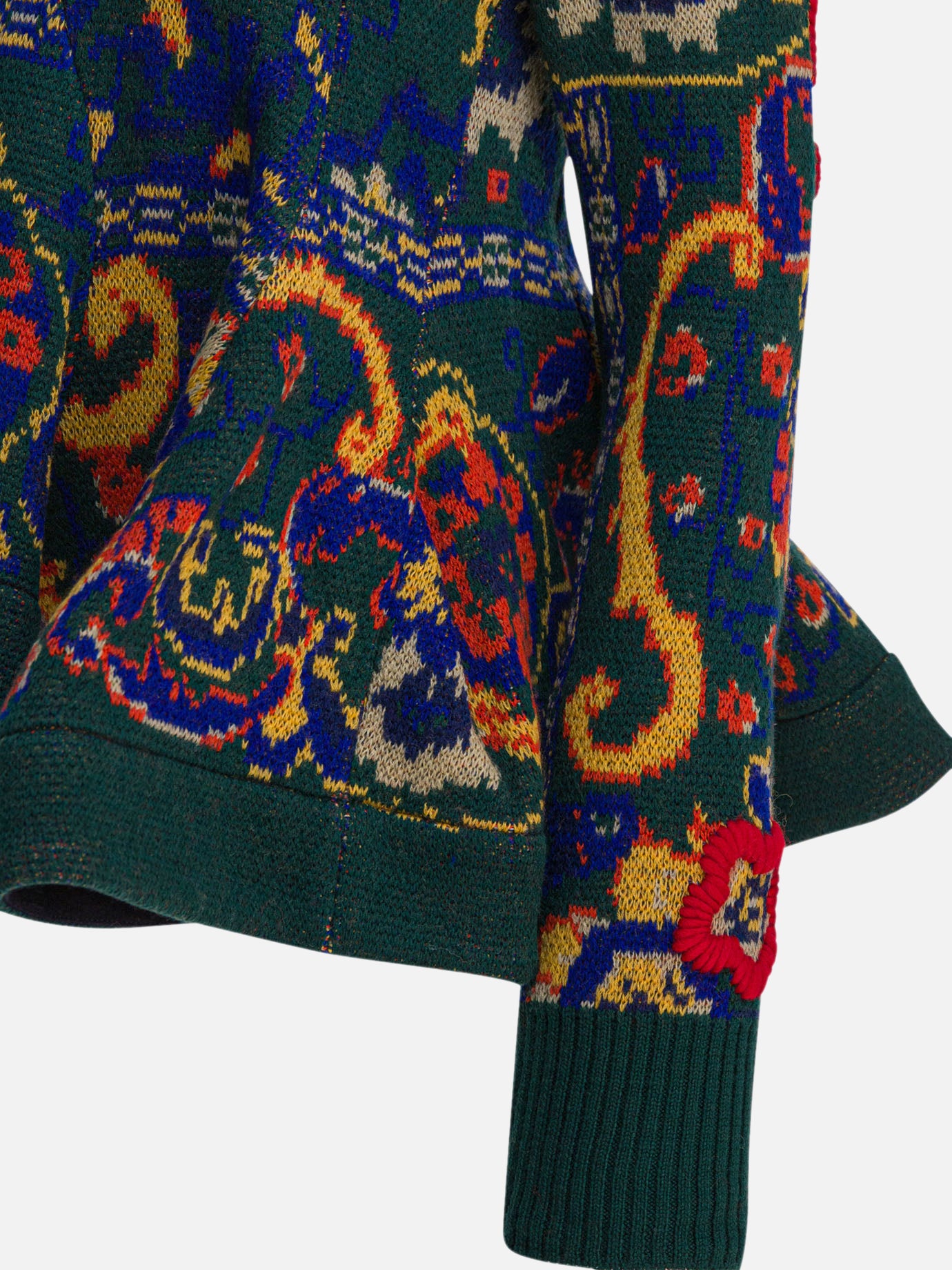Crewneck sweaters Floral  Green - Sacai Women | PDP | VIETTI Online Store | thumbnail_4