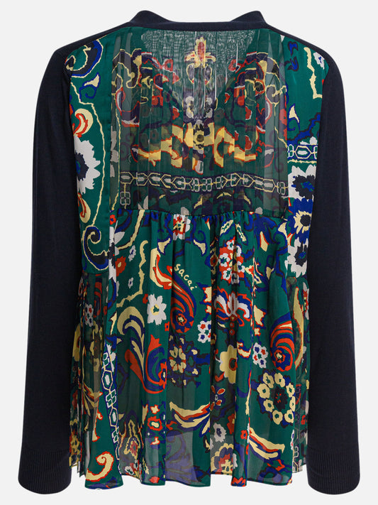 Cardigans Floral  Blue - Sacai Women | PDP | VIETTI Online Store | 2
