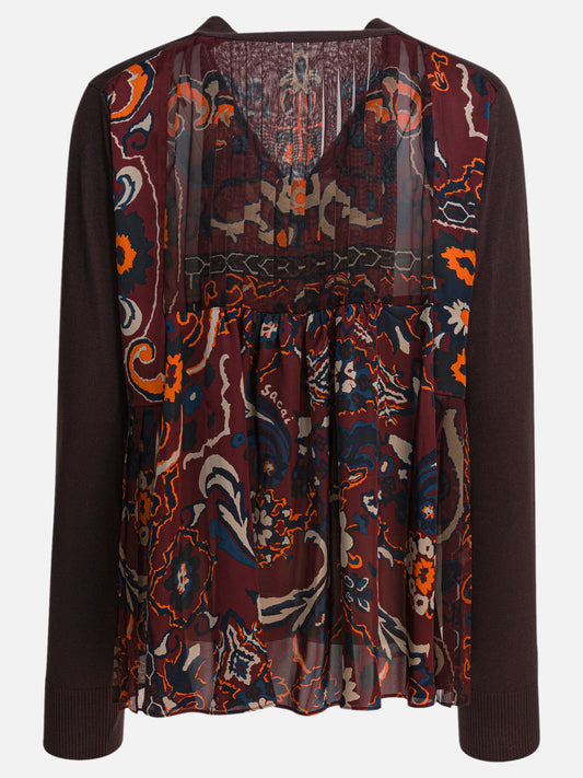 Cardigans Floral  Brown - Sacai Women | PDP | VIETTI Online Store | 2
