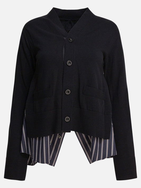 Cardigans Solid colour  Black - Sacai Women | PLP | VIETTI Online Store 
